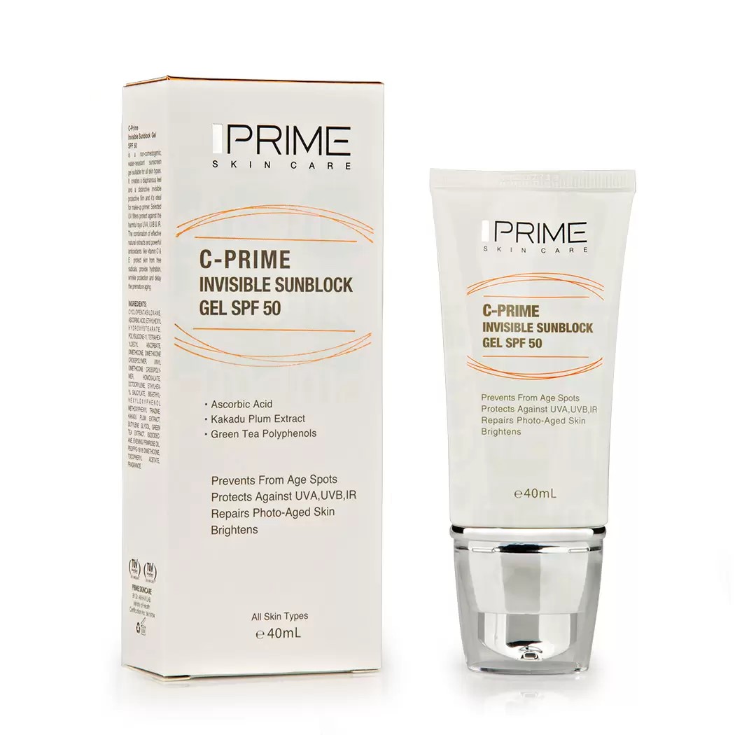 ژل ضد آفتاب ویتامین سی پرایم SPF50 خرید و قیمت ژل ضد آفتاب ویتامین سی پرایم SPF50