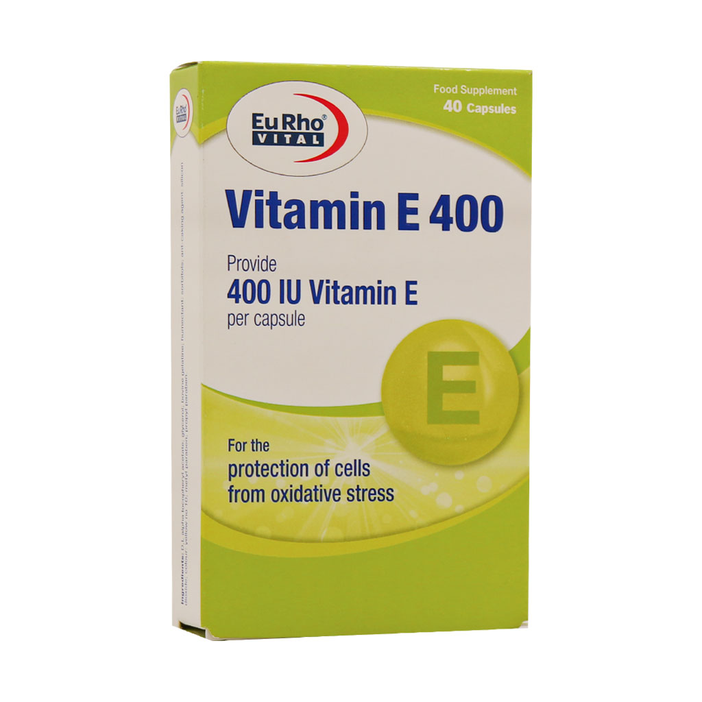 Eurho-Vital-Vitamin-E-400-IU-40-Capsules کپسول ژلاتینی ویتامین E 400 واحد یوروویتال - Image 1
